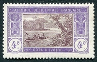 N°043-1913-COTIV FR-LAGUNE EBRIE-4C-VIOLET ET BRUN/VIOLET