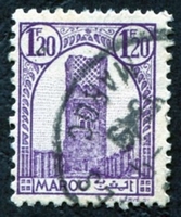 N°212-1943-MAROC FR-TOUR HASSAN-RABAT-1F20-VIOLET