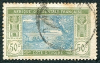 N°069-1922-COTIV FR-LAGUNE EBRIE-50C-VERT OLIVE ET BLEU