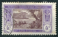 N°043-1913-COTIV FR-LAGUNE EBRIE-4C-VIOLET ET BRUN/VIOLET