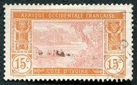 N°046-1913-COTIV FR-LAGUNE EBRIE-15C-JAUNE ET ROSE