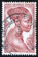 N°225-1947-AFRIQUE EQUAT FR-JEUNE FILLE BACONGO-20F