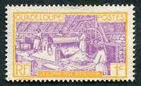 N°099-1928-GUADELOUPE-TRAVAIL CANNE A SUCRE-1C-OCRE/VIOLET