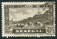 N°121-1935-SENEGAL FR-PONT FAIDHERBE-25C-BRUN/NOIR