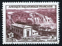 N°232-1956-AFRIQUE EQUAT FR-CHUTES DE BOALI-5F