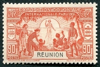 N°0121-1931-REUNION-EXPO COLONIALE DE PARIS-90C-ORANGE