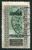 N°027-1921-SOUDAN FR-CHAMELIER-25C-NOIR ET VERT