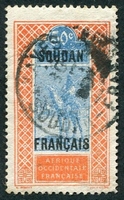 N°040-1925-SOUDAN FR-CHAMELIER-50C-ORANGE ET BLEU