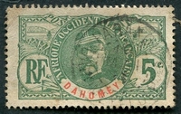 N°021-1906-DAHOMEY FR-GENERAL FAIDHERBE-5C-VERT