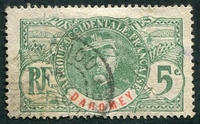 N°021-1906-DAHOMEY FR-GENERAL FAIDHERBE-5C-VERT