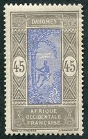 N°054-1913-DAHOMEY FR-INDIGENE SUR ARBRE-45C-GRIS/OUTREMER