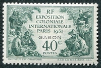 N°121-1931-GABON FR-EXPO COLONIALE DE PARIS-40C-VERT
