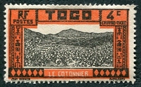 N°10-1925-TOGO FR-LE COTONNIER-4C-ORANGE
