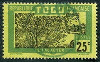 N°131-1924-TOGO FR-LE CACAOYER-25C-VERT S/JAUNE