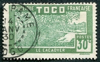 N°144-1926-TOGO FR-LE CACAOYER-30C-VERT FONCE ET VERT
