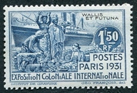 N°069-1931-WALLIS ET FUTUNA-EXPO COLONIALE PARIS-1F50-BLEU