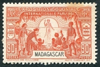 N°181-1931-MADAGASCAR-EXPO COLONIALE DE PARIS-90C-ORANGE