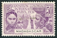 N°180-1931-MADAGASCAR-EXPO COLONIALE DE PARIS-50C-VIOLET