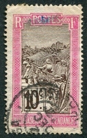 N°098-1908-MADAGASCAR-TRANSP FILANZANE-10C-ROSE ET BRUN