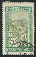 N°097-1908-MADAGASCAR-TRANSPORT FILANZANE-5C-VERT ET OLIVE