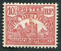 N°11-1908-MADAGASCAR-PALAIS ROYAL TANANARIVE-10C-ROSE