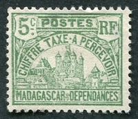 N°10-1908-MADAGASCAR-PALAIS ROYAL TANANARIVE-5C-VERT