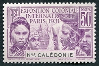 N°163-1931-NOUVELLE CALEDONIE-EXPO COLONIALE PARIS-50C-VIOLE