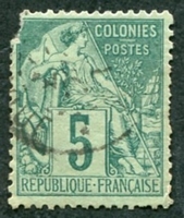 N°49-1881-COL FR-TYPE ALPHEE DUBOIS-5C-VERT