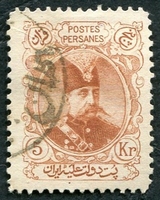 N°0207-1902-IRAN-MUZAFFAR AL DIN-5K-BRUN/JAUNE