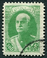 N°0639-1938-IRAN-RIZA PALHAVI-30D-VERT/JAUNE