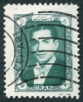 N°0906-1957-IRAN-MOHAMMED RIZA PALHAVI-10R-VERT FONCE