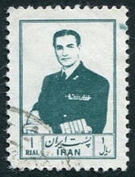N°0823-1954-IRAN-MOHAMMED RIZA PALHAVI-1R-VERT