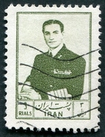 N°0827-1954-IRAN-MOHAMMED RIZA PALHAVI-3R-OLIVE