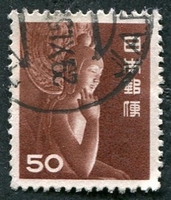 N°0511-1952-JAPON-KWANNON DU TEMPLE DE CHUGUJI-50Y-CHOCOLAT