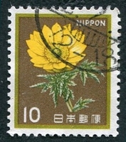 N°1429-1982-JAPON-FLEURS-ADONIS-10Y