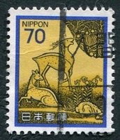 N°1439-1982-JAPON-FAUNE-CERVIDES-70Y