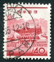 N°0701-1962-JAPON-PORTE YOMCINON-NIKKO-40Y-CARMIN