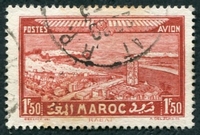 N°036-1933-MAROC FR-RABAT-1F50-ROUGE/BRUN