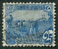 N°035-1906-TUNISFR-LABOUREURS-25C-BLEU