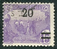 N°097-1923-TUNISFR-LABOUREURS-20C  S/15C-VIOLET