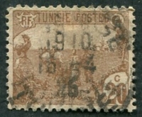 N°034-1906-TUNISFR-LABOUREURS-20C-BRUN