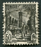 N°132-1926-TUNISFR-MOSQUEE HALFAOUINE A TUNIS-50C-NOIR