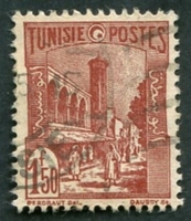 N°280-1945-TUNISFR-MOSQUEE HALFAOUINE A TUNIS-1F50-LILAS