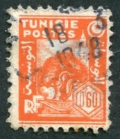 N°252-1944-TUNISFR-60C-ORANGE