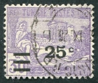 N°156-1928-TUNISFR-RUINES DE DOUGGA/JOUEUR PIPEAU-25C S/30C