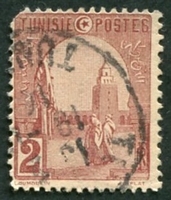 N°030-1906-TUNISFR-MOSQUEE DE KAIROUAN-2C-BRUN S/PAILLE