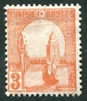 N°030A-1906-TUNISFR-MOSQUEE DE KAIROUAN-3C-ROUGE/ORANGE