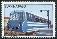N°296-1985-BURKINA-TRAIN-AUTORAI MODELE 105-200F