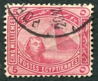 N°0041-1888-EGYPTE-SPHINX ET PYRAMIDE DE CHEOPS-5M-ROSE