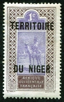 N°01-1921-NIGER FR-1C-VIOLET BRUN ET VIOLET